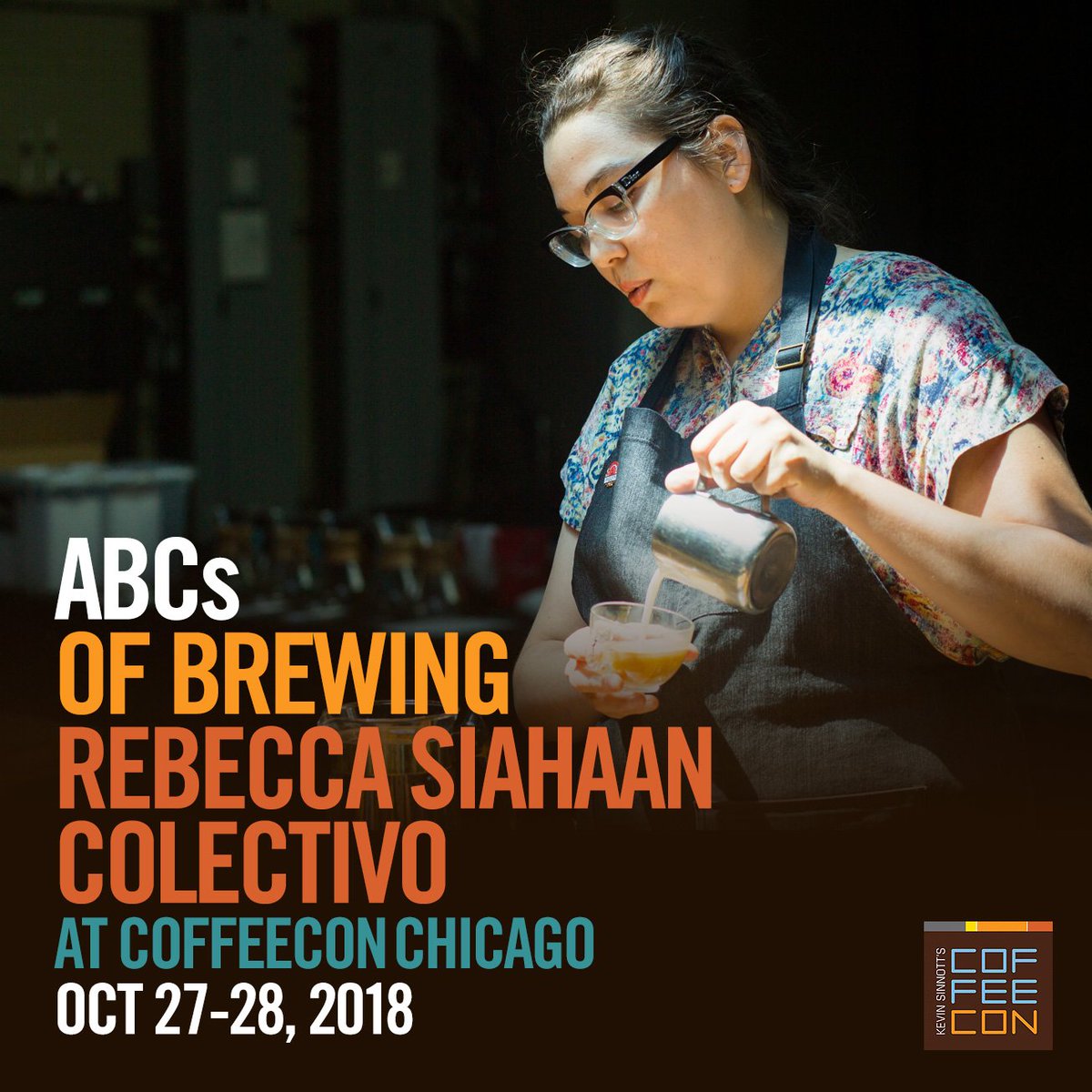 CoffeeConEvent's tweet photo. Don't miss ABC's of Brewing with Rebecca Siahaan @ColectivoCoffee #CoffeeConChicago/Midwest Oct 27/28 https://t.co/3S5WhpSOzH #goodeatschicago #redeyechicago #chicagocoffeewanderer #chicagocoffeebuzz #timeoutchicago #thedailyherald #chicagobucketlist https://t.co/4LiO6oXv4r