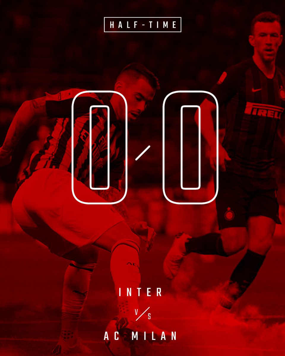Still goalless at the break / Risultato fermo sullo 0-0 dopo i primi 45'
#InterMilan