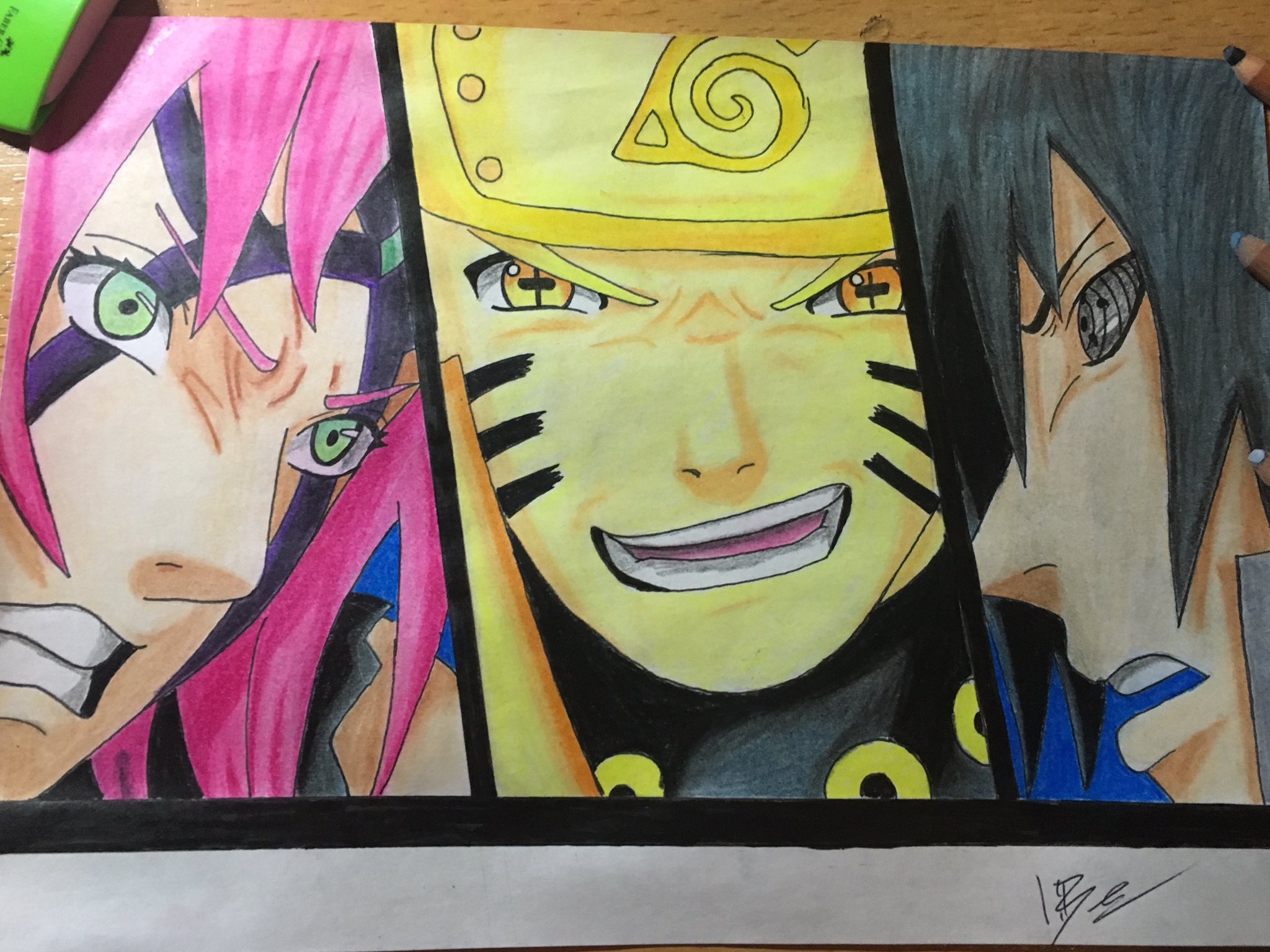 DRAWING, NARUTO, SASUKE, SAKURA