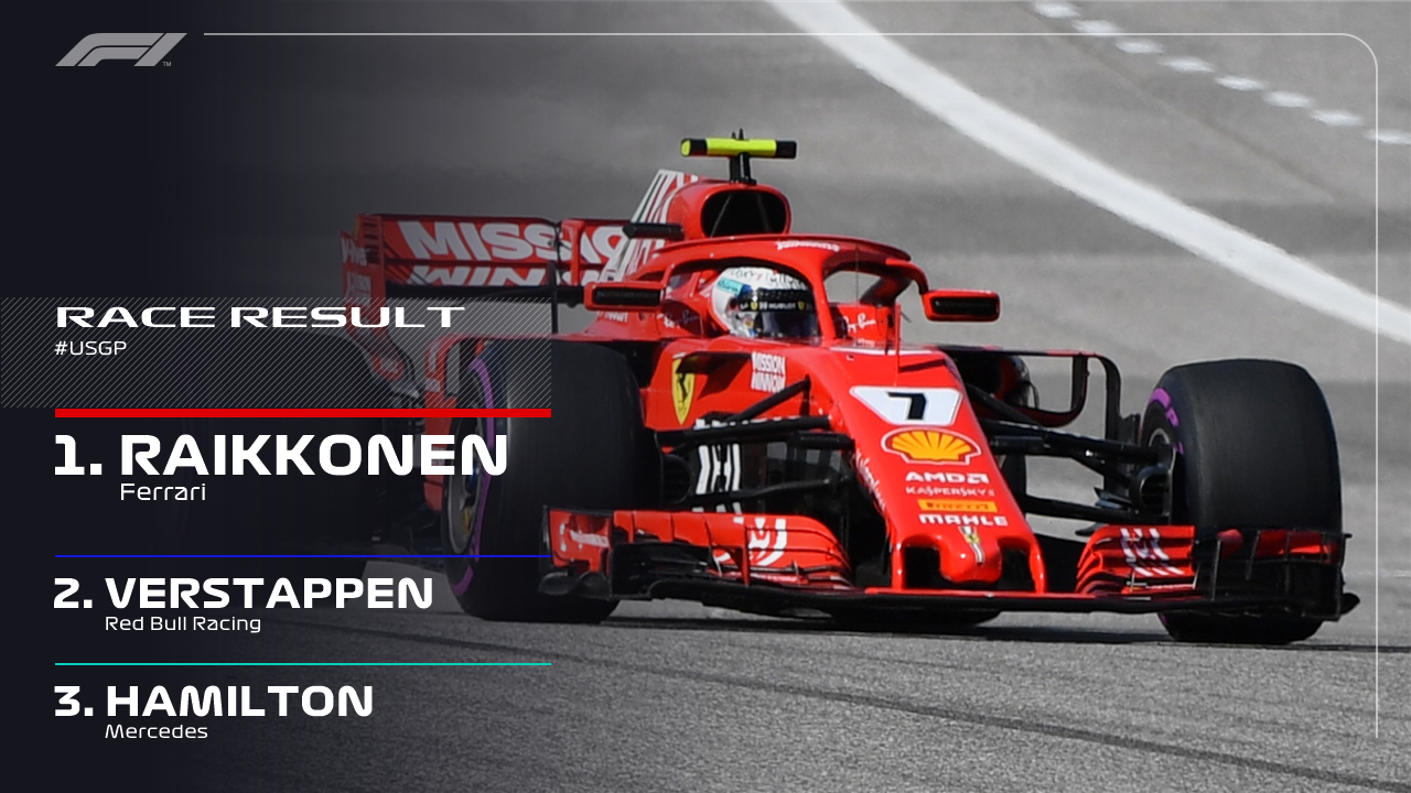 Formula 1 on X: BREAKING: Kimi Raikkonen wins in Austin