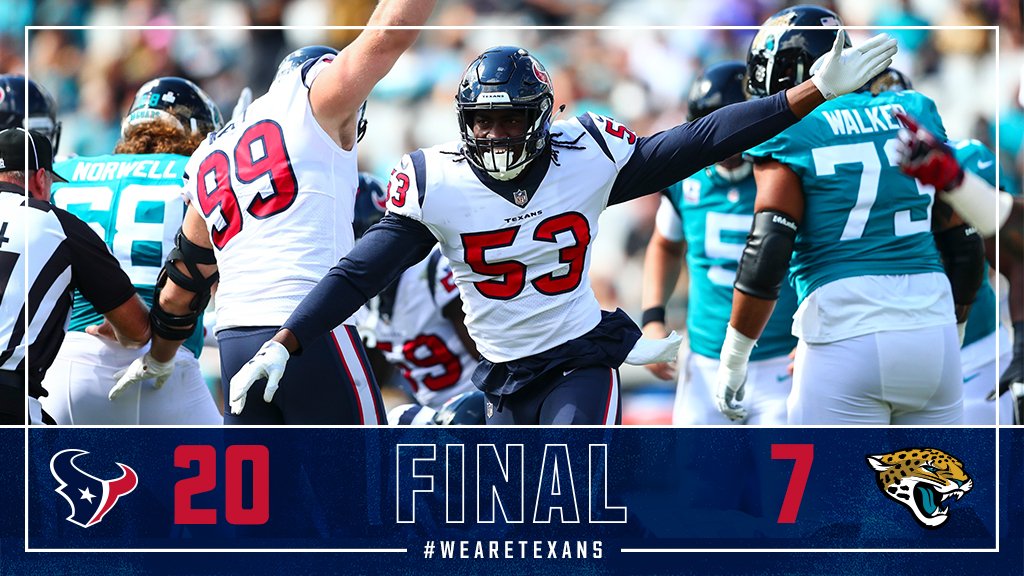 HoustonTexans's tweet photo. Alone atop the division.

#WeAreTexans https://t.co/shgLrF8LI8