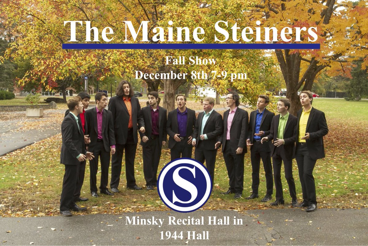 It's time for our fall concert! It's gonna be on Saturday 10/8 in Minsky Recital Hall at Umaine. Hope to see you there!