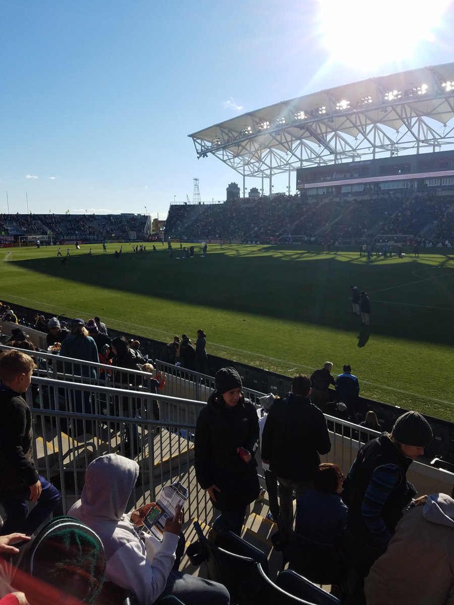 Attending my first Philadelphia Union game with the family.  Thank you Bulldog Soccer players and parents.