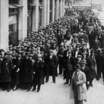 Image for the Tweet beginning: The line outside a liquor