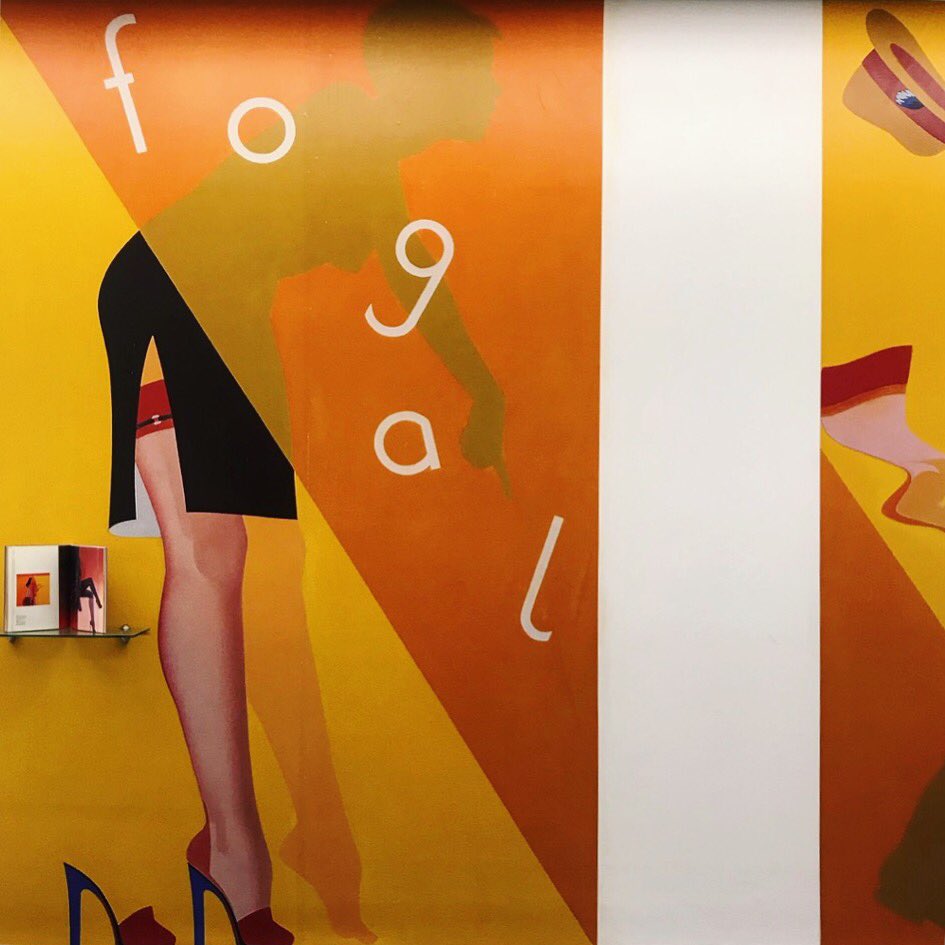 Highly recommend Atelier EB’s current show <a href="/SerpentineUK/">Serpentine</a> featuring incredible fashion and curated archive. Image: recreation of 70s Allen Jones mural