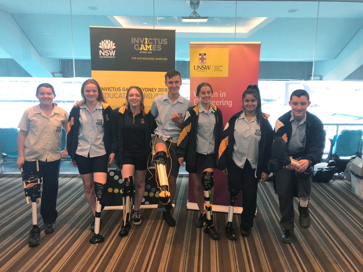 UNSWEngineering's tweet image. It's been a great start to Invictus Games today. 

Students from Holsworthy High School joined us for our first Prosthetic Leg Workshop, with a visit from @mscott Secretary for @NSWEducation  @InvictusSydney @WeAreInvictus #InvictusGames2018