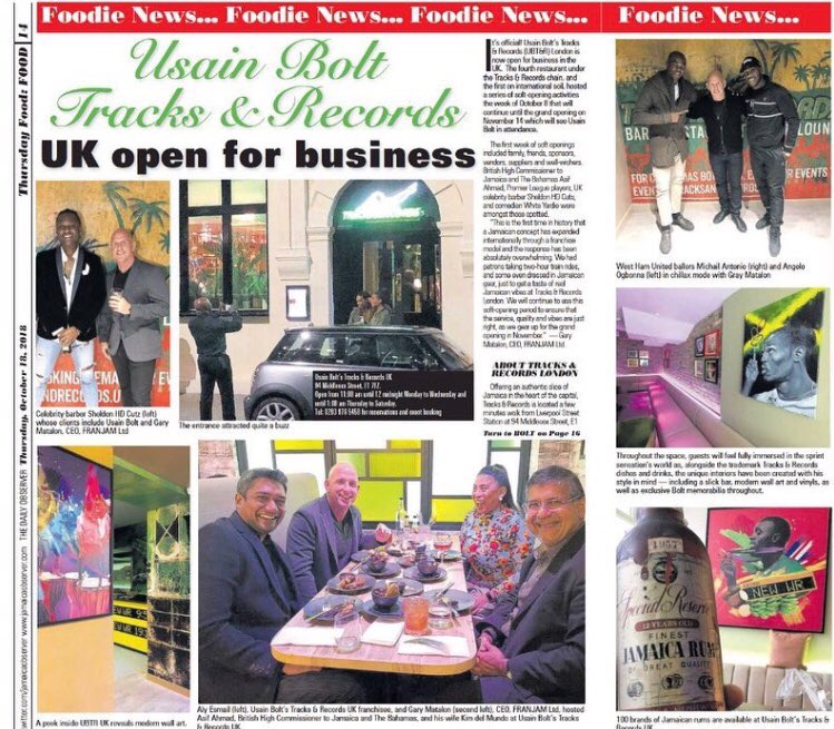 CaribCookSchool's tweet image. RT @UBTandR "UBT&amp;amp;R UK is officially open! 
Show some love to our @tracksrecordsuk family by following them &amp;amp; leaving a “” in the comments below!
#TracksandRecords #TracksandRecordsUK #UBTR #UsainBolt #ThisIsWhatWeDo
@JamaicaObserver  "