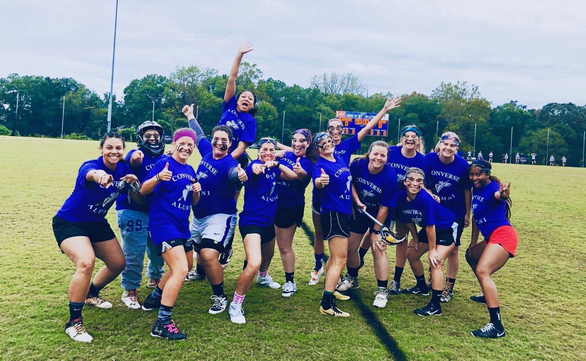 Coach Chelsea/Stingers BMCHS 2012 alum traveled back to Converse College  this weekend to participate in the alumni lacrosse game.  Looks like great fun! ❤️