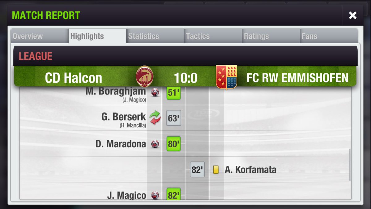 MagicoNexus's tweet photo. 10-0 in the league #Boraghjam came in as a sub and score on his debut π
#CDHalcon32
#CDHalconLeague
#TopEleven https://t.co/m9mGcLMZH5