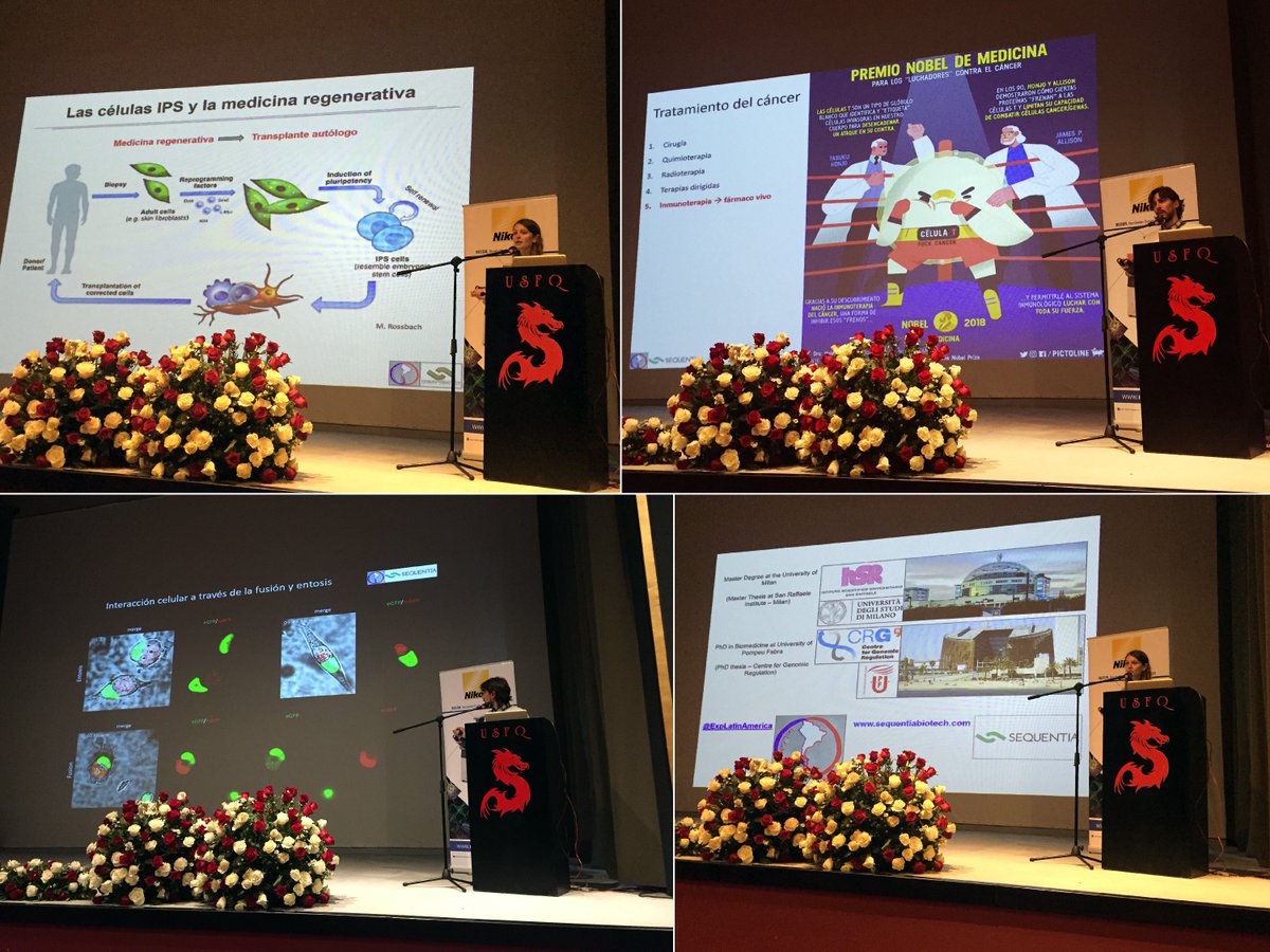 ExpLatinAmerica's tweet photo. Pleased to be part of the #MinTalk Series organized by our friends @DreamBigEc @e_cientifico y @BIOscience_ec at the @USFQ_Ecuador ! We really enjoyed the scientific discussion about the new frontiers of stem cells and cancer therapy! @SequentiaBio @CRGenomica https://t.co/3Xt8m3lHPt
