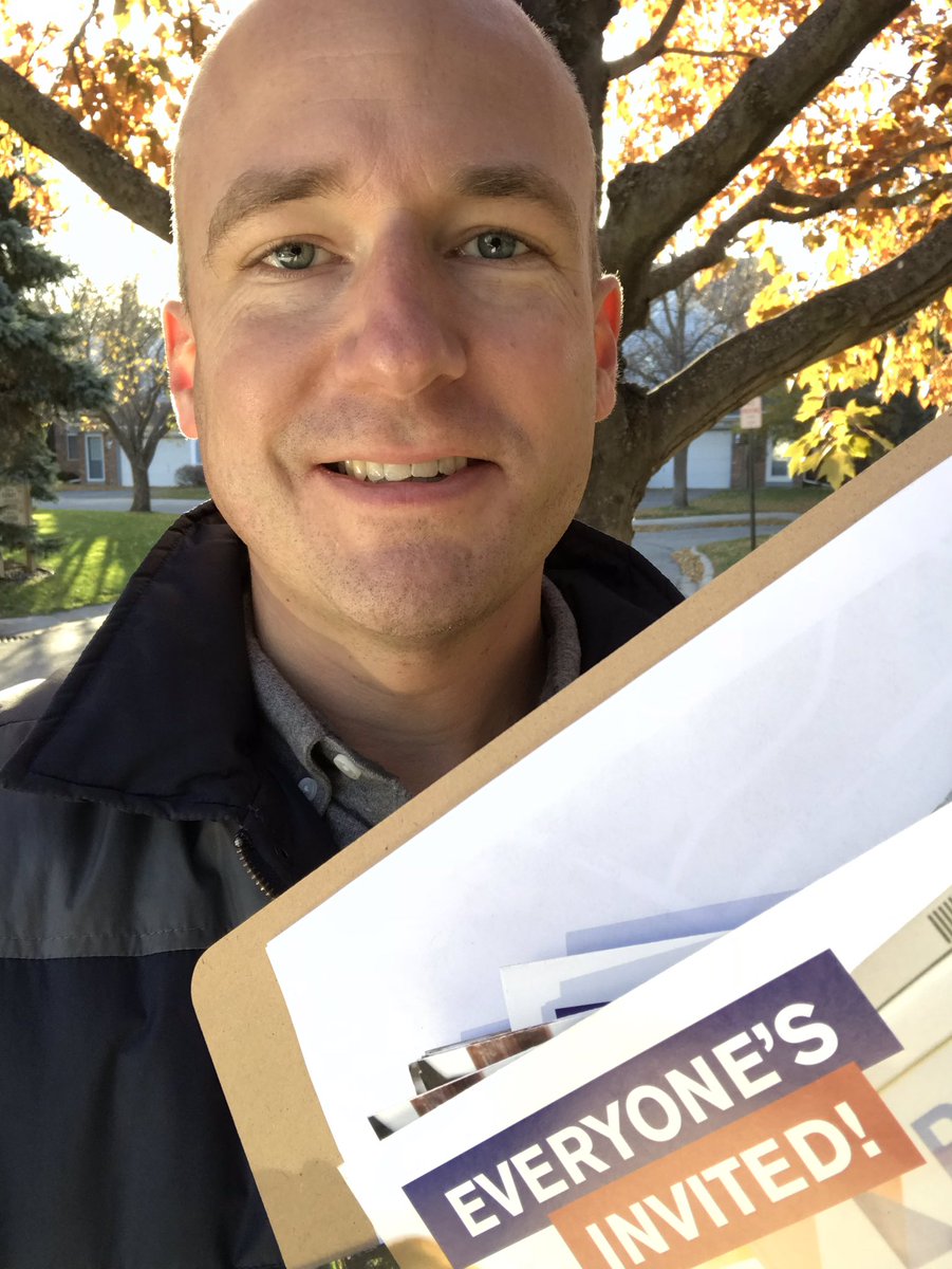 Another gorgeous day to #KnockTheVote. Lots of good conversations, including with a retired teacher voting straight DFL ticket for the first time. But also an elderly couple who did the opposite. Don’t wake up Nov 7th wishing you’d done more. phillipsforcongress.org/gotv #MN03 #GOTV