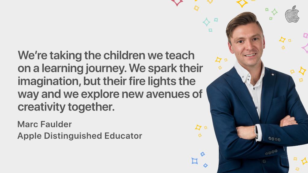 How do your #students inspire your creativity? #EveryoneCanCreate <a href="/MarcWithersey/">Marc</a> apple.co/2AlD1ZH