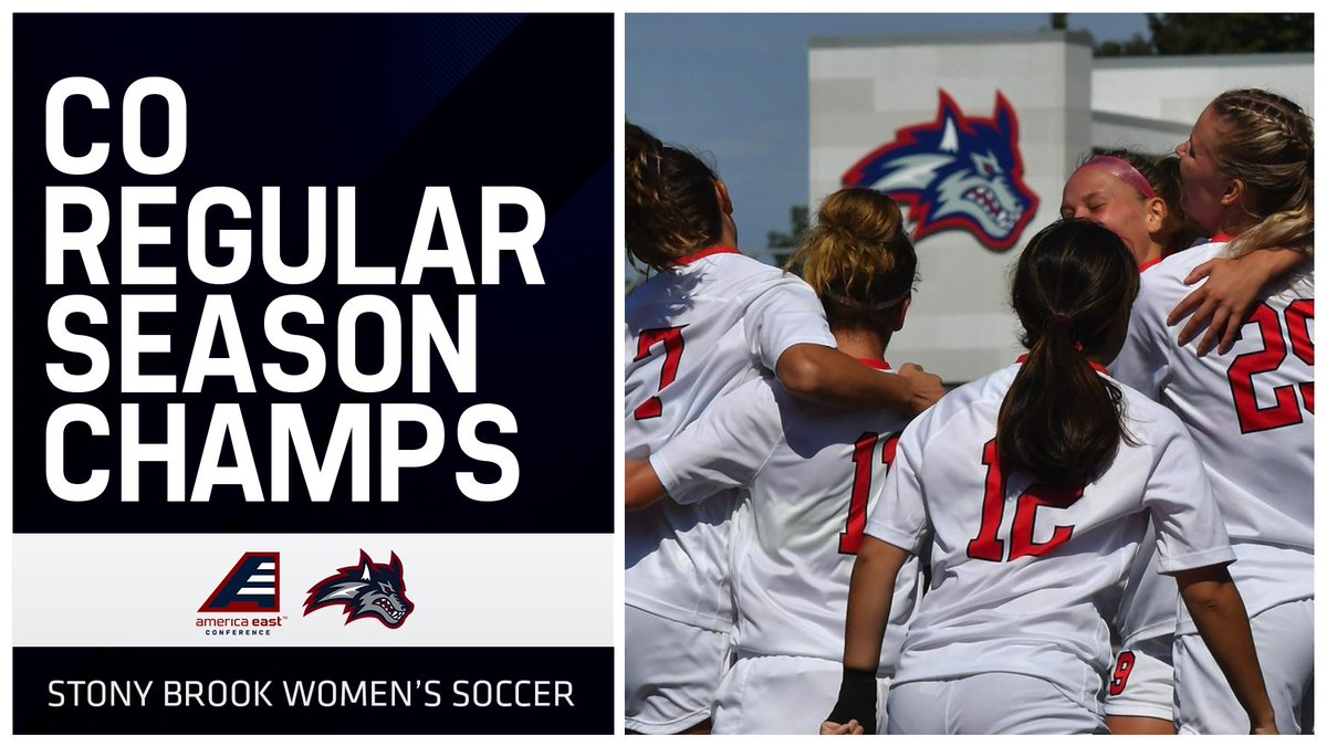 ⚽️ <a href="/StonyBrookWSOC/">Stony Brook Women’s Soccer</a> clinches a share of the #AEWSOC Regular-Season Title for the second time in program history while earning the No. 1 seed in the #AEWSOC Tournament! #AEChamps