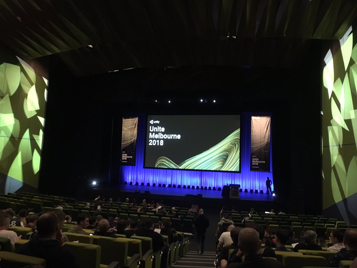 DeakinMotionLab's tweet photo. Thanks @madewithunity and @unity3d for featuring our collaboration with #abceducation, Minibeast Heroes, in your keynote presentation! Fantastic to see it up on the big screen at #unitemelbourne2018 #MIGW18 https://t.co/RCP4yN8F3w