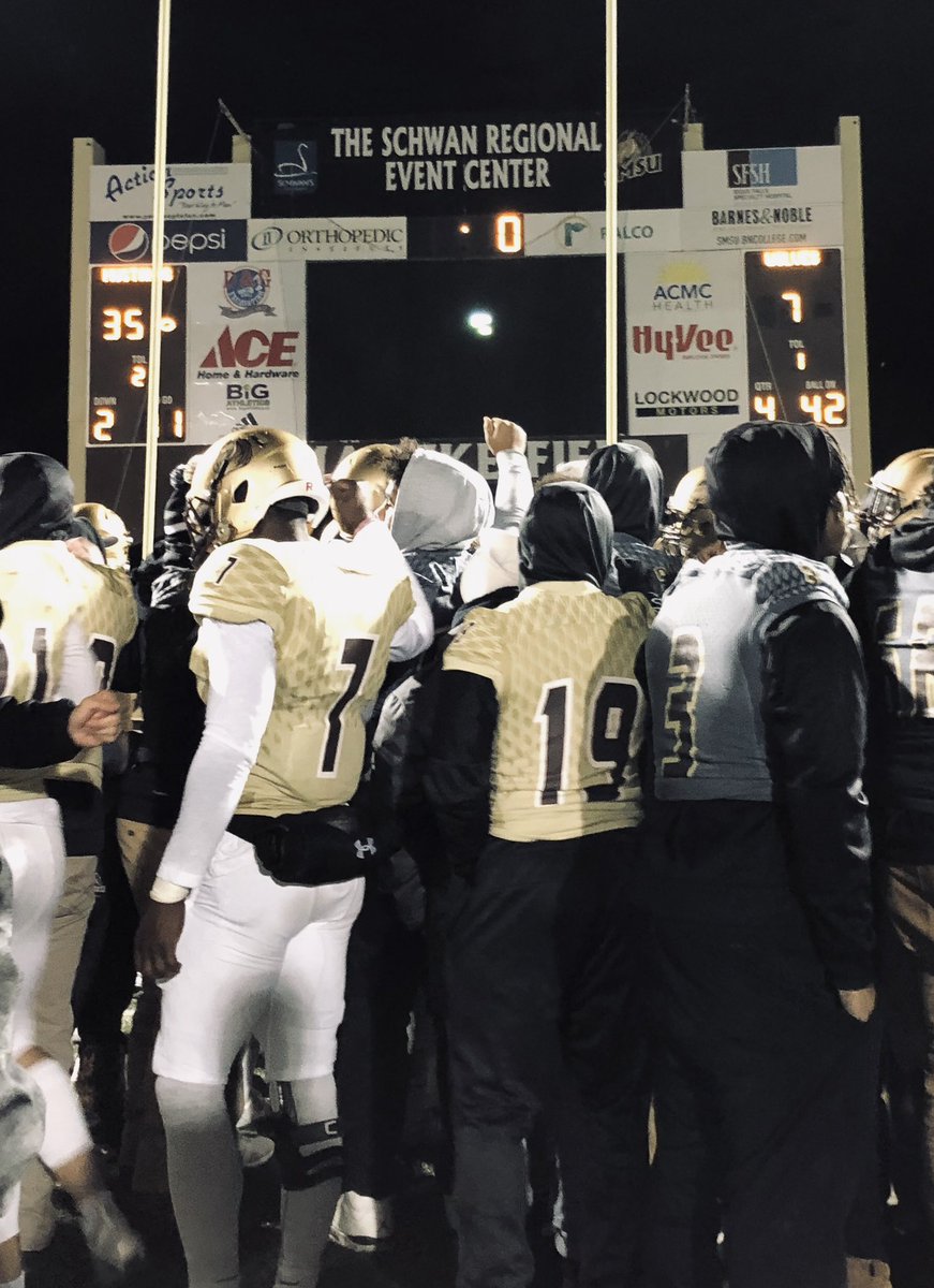 SMSUfootball's tweet photo. A big thanks to all the Mustang Fans that came out and supported us last night. We can’t do it without you guys! On to the next!

🐴🐴
#StangGang
#SledgeWeek https://t.co/hZaf5gxAGM