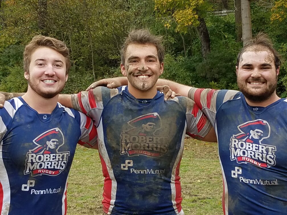 RMUPDT's tweet photo. Congrats is in order to the boyos of the @RMUrugby team for taking home a win against UPJ! Brothers Chrome, Ethan, and Jimmy helped take the domers onto the conference championship game against Franciscan next weekend! 

Shoutout to man of the match Ryan Lowden-Stoole!
#GoDomers https://t.co/kIZ3GM1PvV