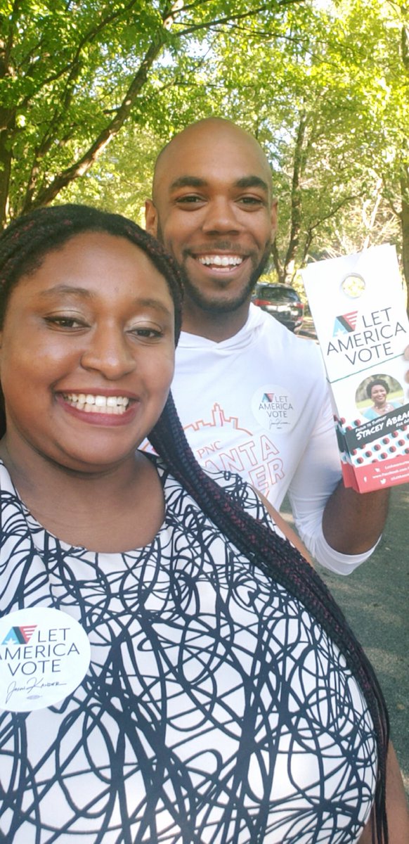 ShawnZGatlin's tweet photo. Out canvassing with the bestie @PorshaLAVGA for the GA election! Team @staceyabrams @senatorjen @BetsyforGeorgia !! @LetGeorgiaVote #LAVisPeachy #LAVField 🗳 https://t.co/VgnPcXZWE5