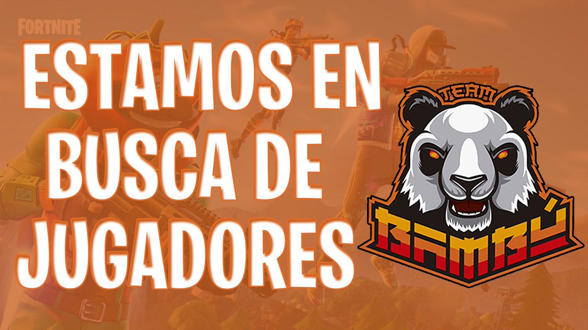 ❖ #RECLUTAMIENTO
<a href="/TeamBambuGG/">Team Bambu</a> esta en busca de jugadores de Fortnite que estén dispuestos a competir a muerte por el TEAM y que cumplan estos requisitos!!
➔Requisitos:
-150 wins (En total solitario, duo y squad)
- disponibilidad de tiempo
- Micrófono
- Buena conexion
- Whatsapp