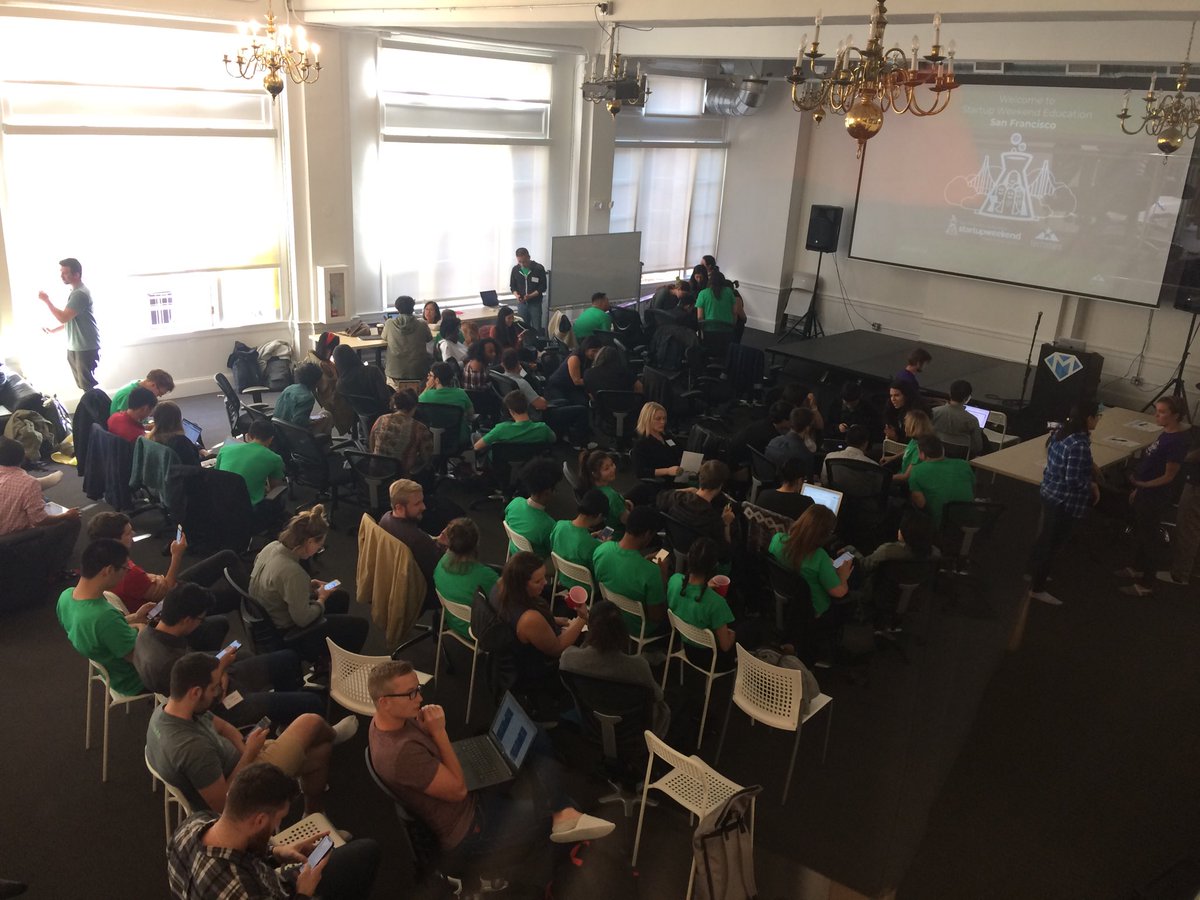 Pitch competition getting underway #swedu #swedu_sf ⁦@LeePNgo⁩