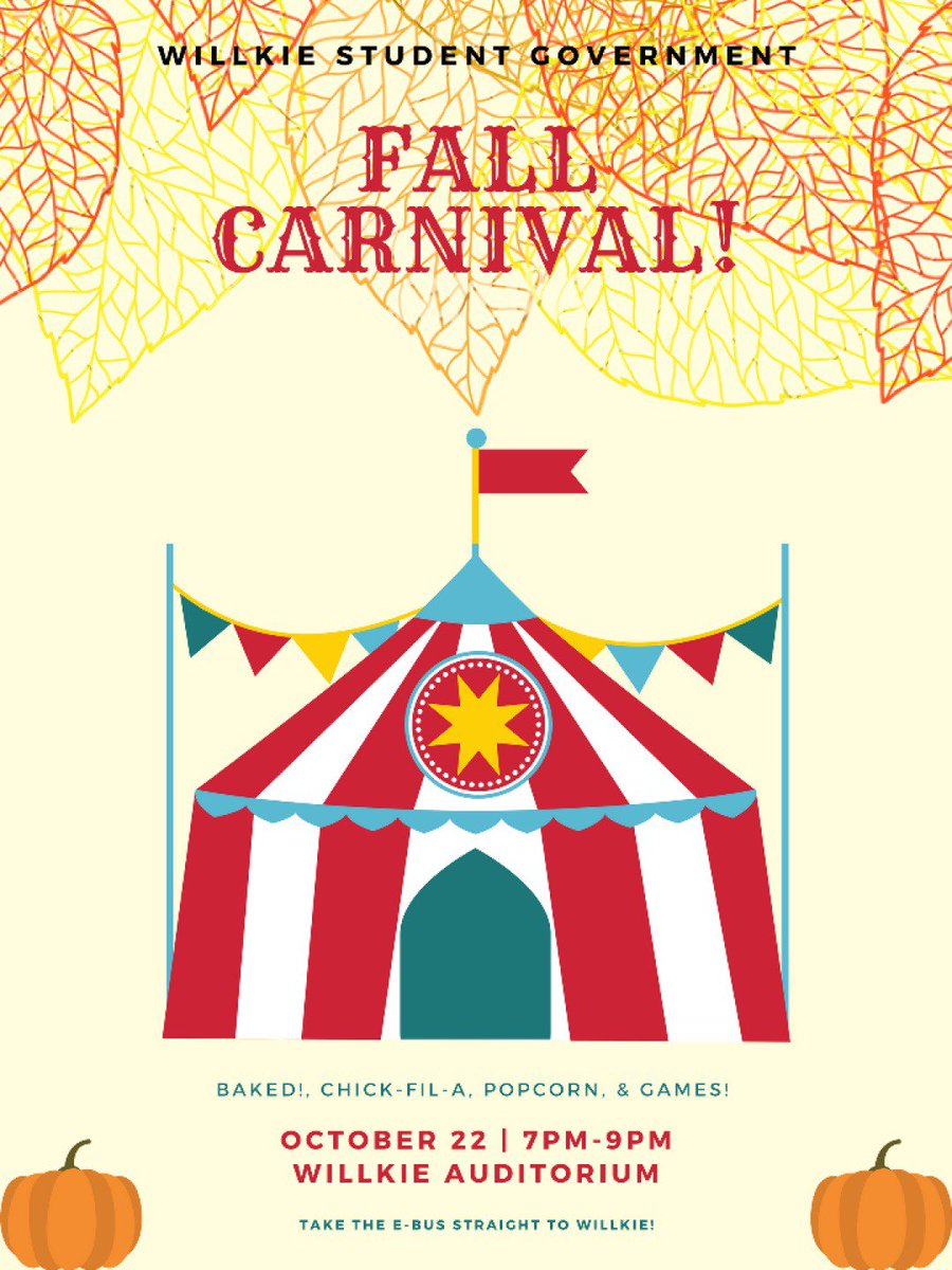 Come out tomorrow to the Willkie Auditorium at 7pm for free food, games, prizes, and more!