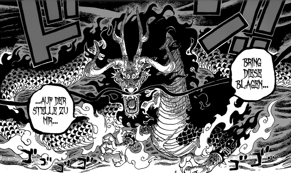MeisterOpfer's tweet photo. ACHTUNG ONE PIECE SPOILER ( wer auch immer das lesen wird und es interessiert 😂... und das bild nicht schon vor dem text gesehen hat)

aber damn kaidou sieht mega nice aus 👌 https://t.co/W9adYetWfy