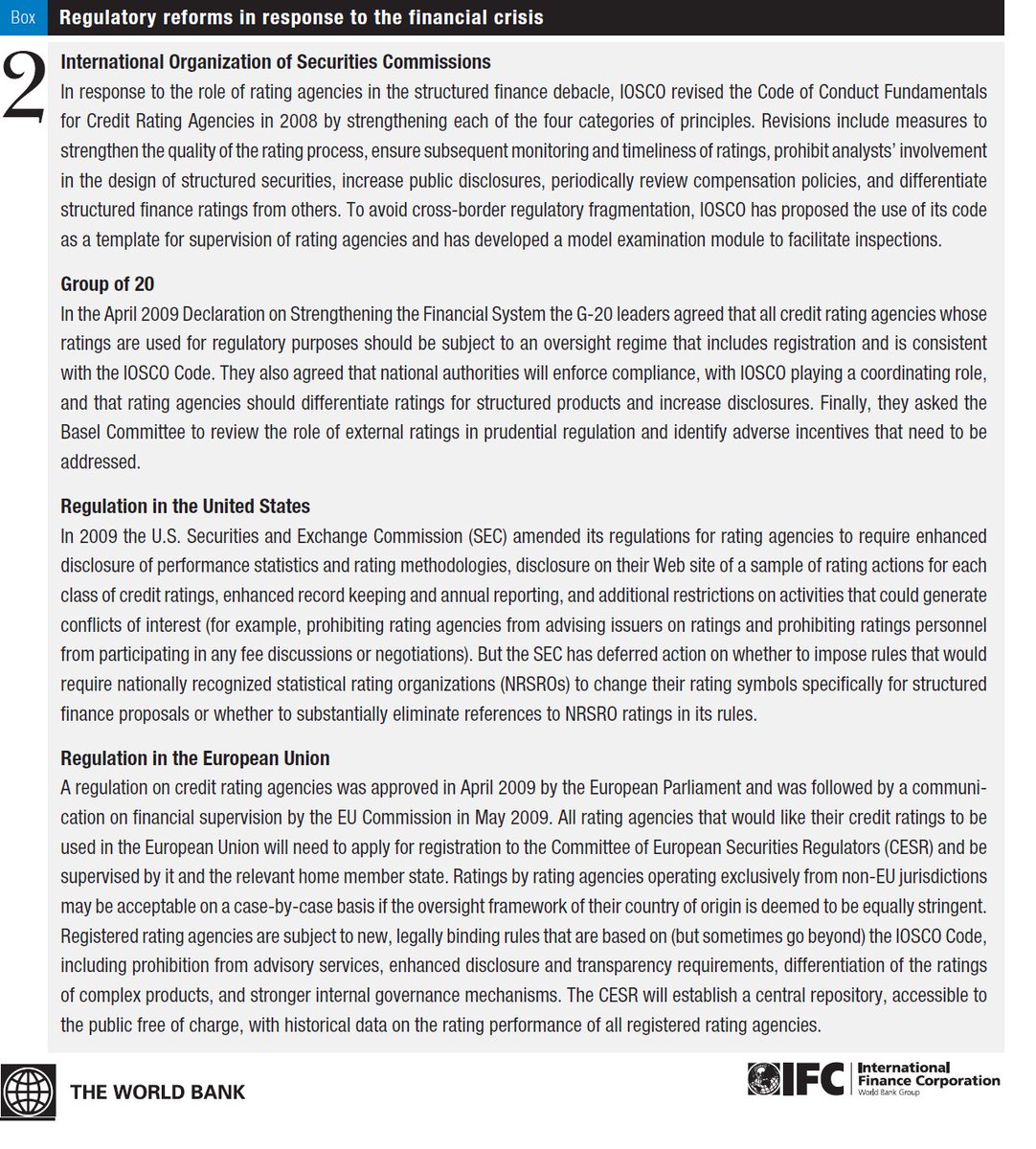 _s_U_r_f_E_r_'s tweet photo. @dottorpax @MisterBigToto @carloalberto @CozzolinoSalvo @massimoscolari @Phastidio 📌#Credit #rating #agencies: #US🇺🇸🆚#EU🇪🇺
1⃣ #Regulation of rating agencies before the #financialcrisis, #Y2007-#Y2008
2⃣ #Regulatory #reforms in #response to the financial crisis (from 2008 onwards)
®️#WorldBank©️#IFC_org https://t.co/hWq5HBd7ut
