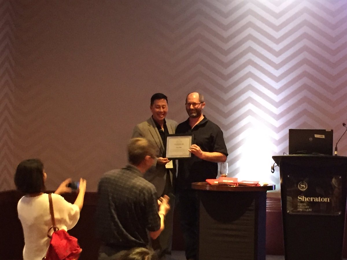 nickborodenko's tweet photo. A very deserving Outstanding Service Award for Peter Seto, my favourite #CIRPA conference attendee #CIRPA2018 #PiedPiper https://t.co/4eDyokV23D