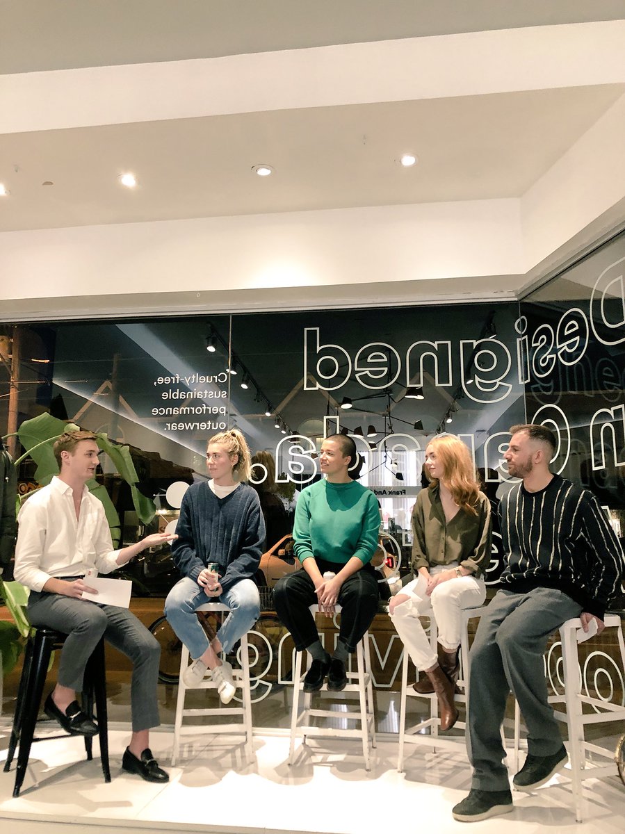 The lovely Aila Morin is <a href="/Mejuri/">Mejuri</a> speaking on ethical and sustainable practices in fashion at <a href="/FrankandOak/">Frank And Oak</a> panel