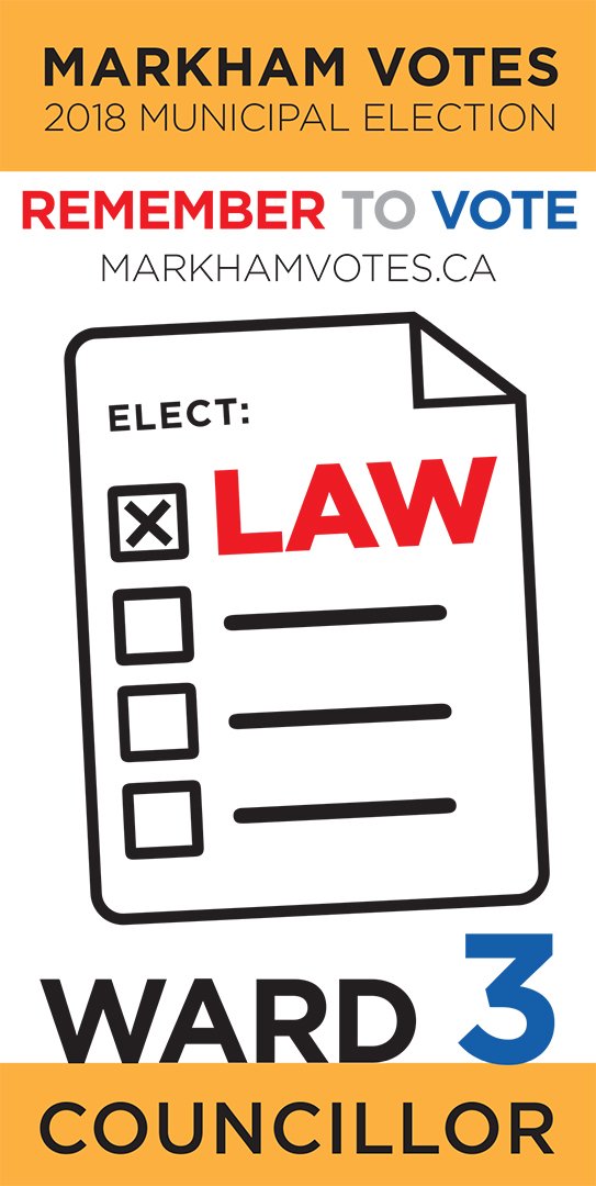 edlaw_3's tweet photo. It's the final stretch! Show everyone that Markham Ward 3 matters! Exactly 24 hours left to vote! #markhamvotes  #EdLaw_3 #VoteLaw https://t.co/penEzCJGeD