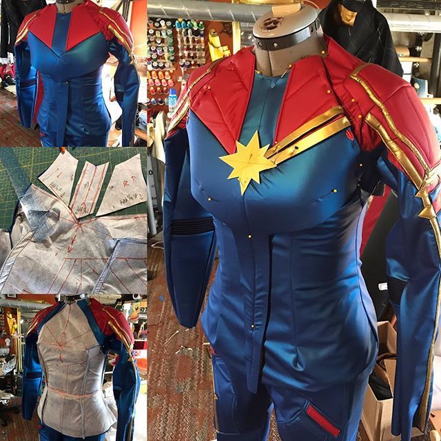 JediManda's tweet photo. Today’s #fallforcostume is Work In Progress! Here is my current spot for #CaptainMarvel! ♥️🌟. Ahh!! I’m so happy with it! She is looking so great. Can’t wait to see what this week will bring. 💙🌟 ____
#captainmarvelcosplay #cosplay #marvel #marvelcosp… https://t.co/WS2egYdUZG https://t.co/IuJbNkKVfM