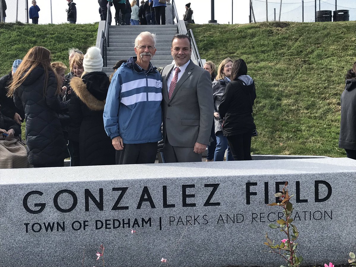A deserving dedication for a deserving man. Thank you Ric Gonzalez for your years of leadership with Dedham Youth Soccer! #community #dedham