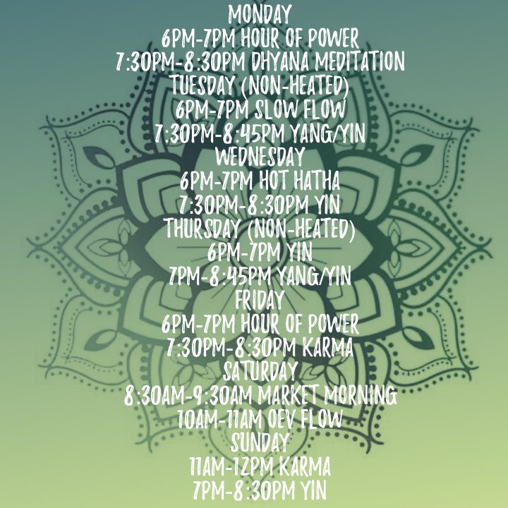 InYourSpaceYoga's tweet photo. Class Schedule https://t.co/OzL7tNrlOq