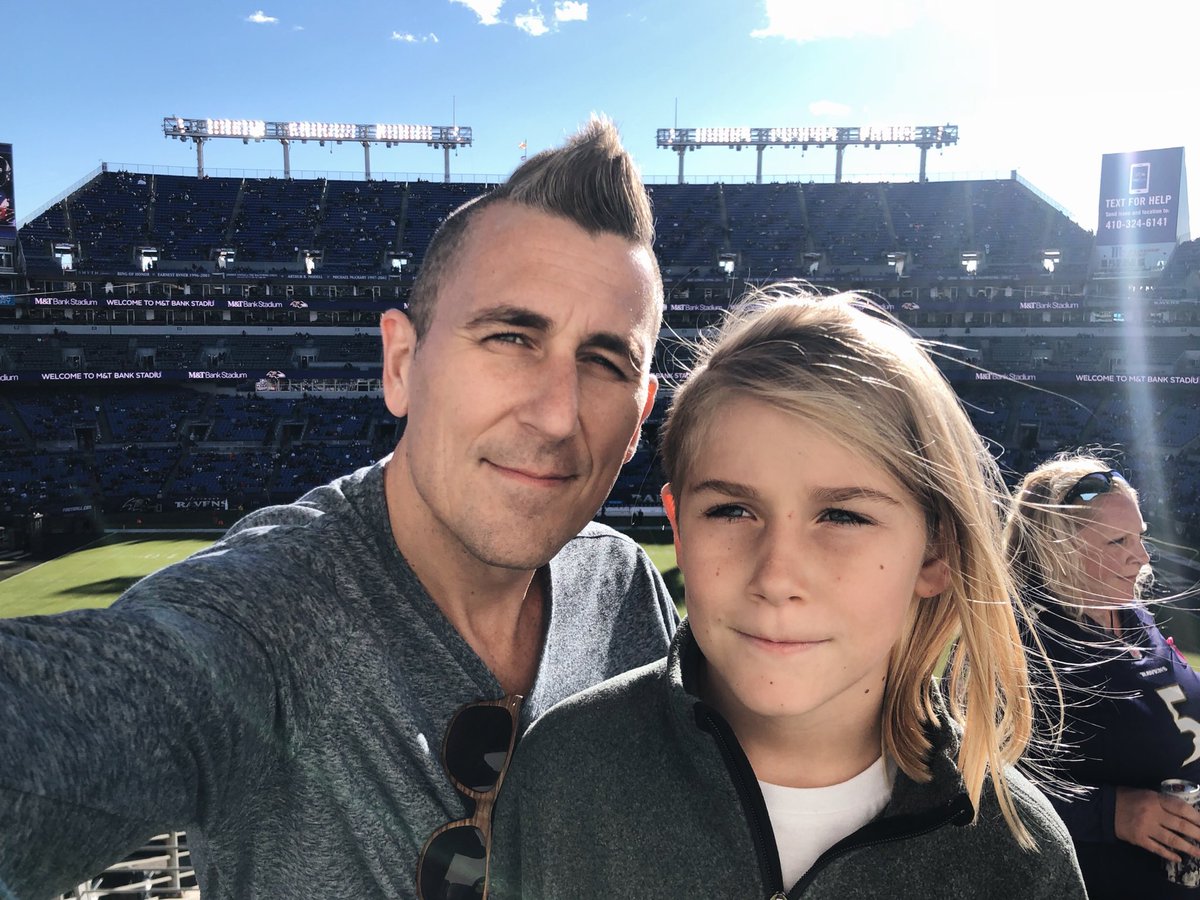 Went to a Baltimore Ravens game tonight with Cody. We were the only two people out 71,008 not wearing purple jerseys.