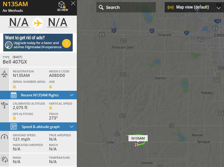 Omaha Scanner on Twitter 11 and StarCare medical helicopters enroute to Nebraska City