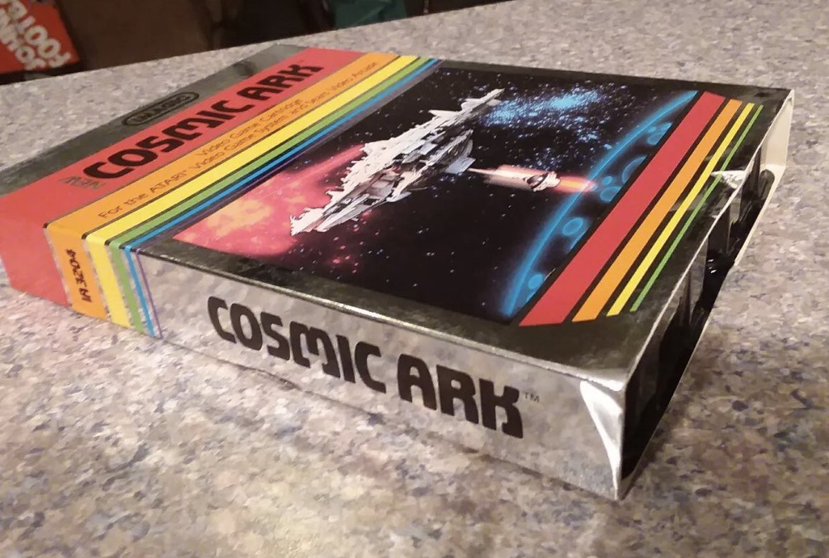 CardiacDrop's tweet photo. For #CiBSunday, It’s probably my most played and Top 5 #AtariAppreciation🕹 games &amp; still in my regular rotation of Atari plays... #CosmicArk... In this Atlantis sequel you must shoot down meteors while traveling between planets &amp; rescue Beasties by beaming them up to the Shuttle https://t.co/W5DOfThRXs