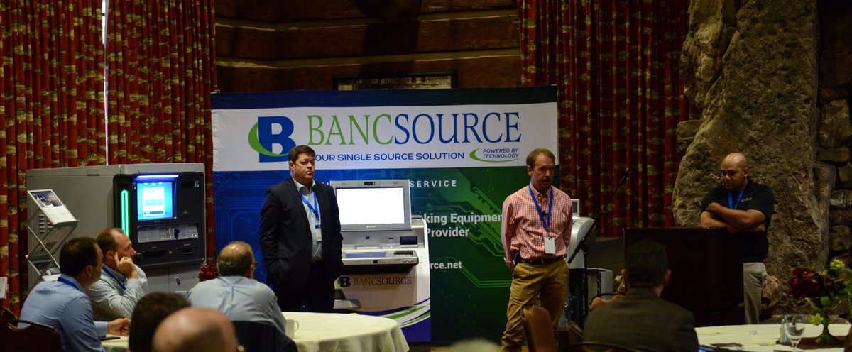 Bancsource's tweet photo. Our #ETF2018 customer panel on #BranchTransformation was an outstanding way to close out a great 3 days of sharing.  Thanks to all who attended to make this a great success! #Bancsource #NautilusHyosungTechnology https://t.co/5jazB3isZ5