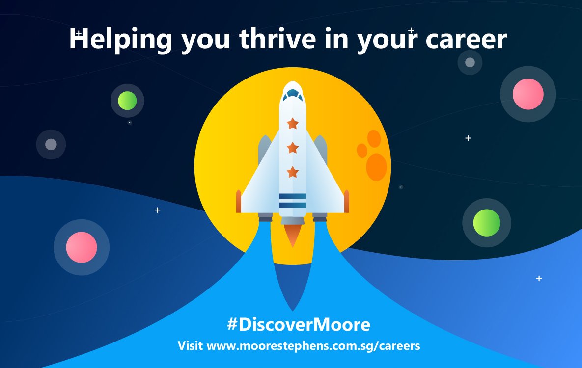 MooreSingapore's tweet photo. At Moore Stephens, we empower people to be their best, with our culture that advocates individuality. Committed to help you develop your career, we are currently looking for driven individuals to be a part of our company.
Find out more at https://t.co/WuA9yRKp6Q
#discovermoore https://t.co/hSjBGtSw4W