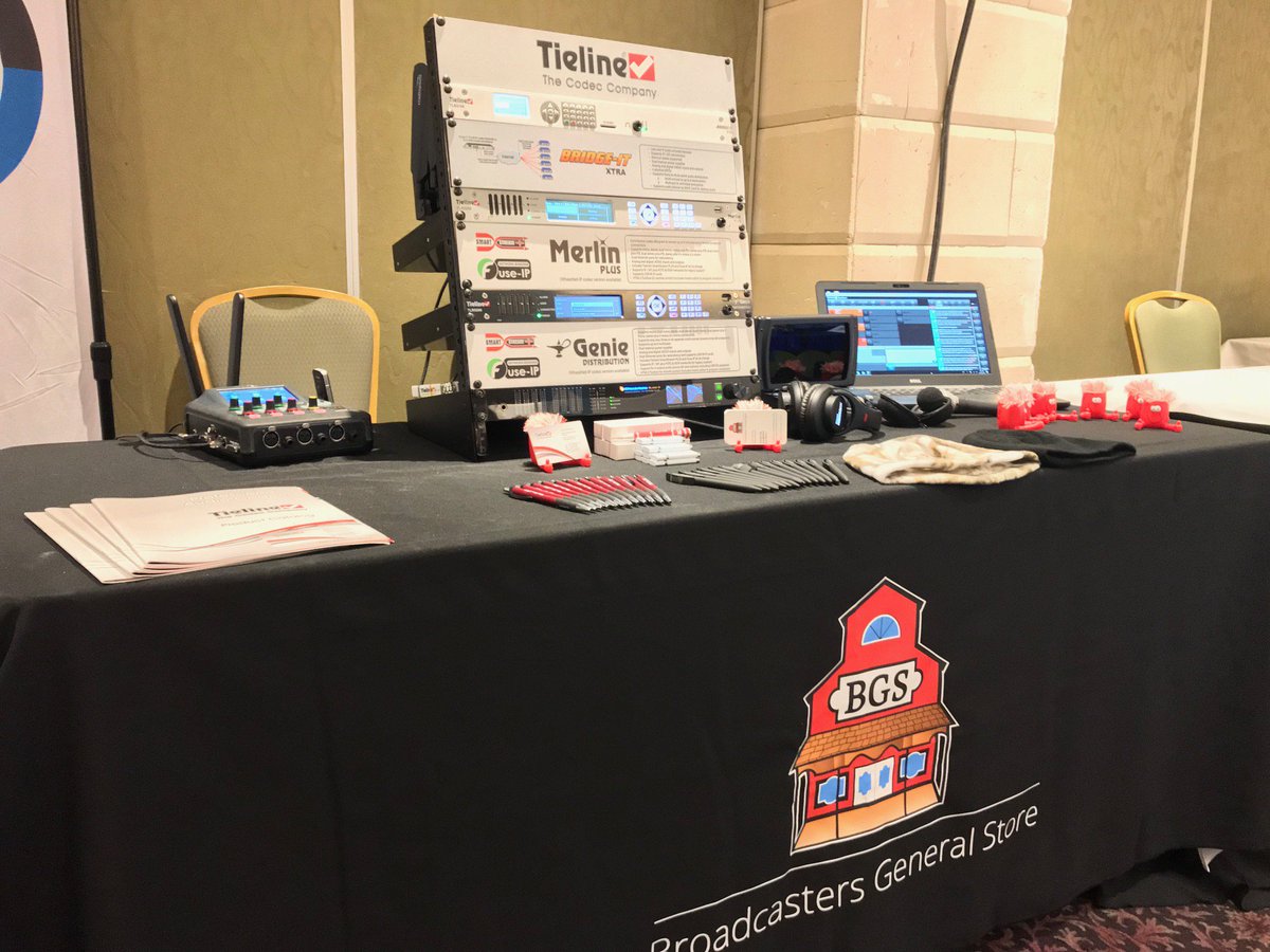 Tieline's tweet photo. Jacob Daniluck is with Buck Waters from Broadcasters General Store at Ideabank 2018 at the Cape Codder Resort. See the ViA remote codec with record and playback and much more. #ViArevolution #StreamRecordPlay #MoreRemoteOptions @JDaniluck https://t.co/huClNpBPQ4
