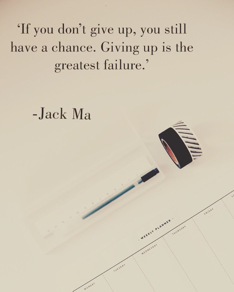 Giving up is never an option. #MondayMotivation