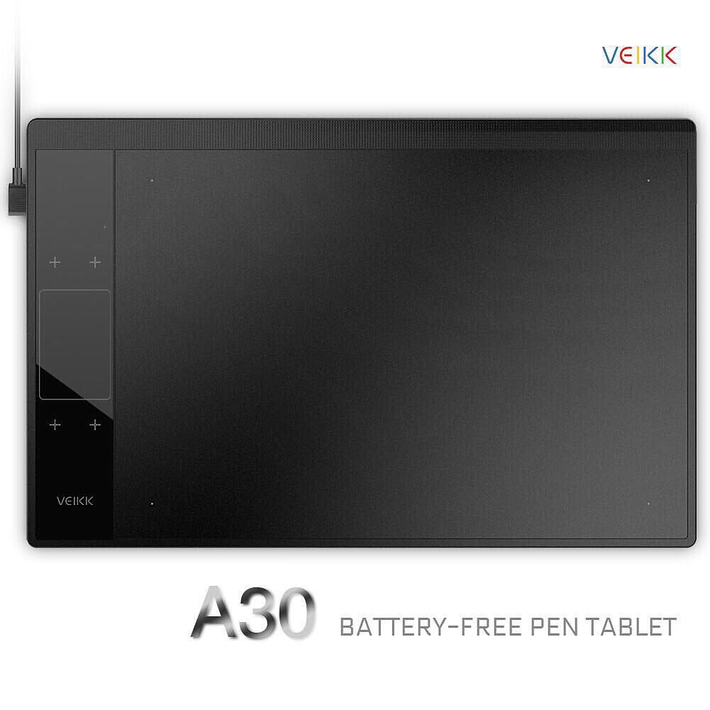 veikktablet's tweet image. Anyone are interested in reviewing A30 tablet?
The A30 features: 10x6 large work area. 8192 level pressure sensitivity. Battery-free pen,don't need to charge. 4 touch keys and 1 gesture touch pad.