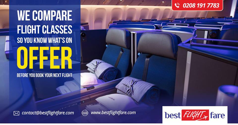 Not sure whether to fly economy or treat yourself to a premium class cabin? 
✈️ We compare flight classes so you know what's on offer before you book your next flight
Book now : bestflightfare.com 
#bestflightfare #businessclassflights #cheapflights #Neverstoptravelling