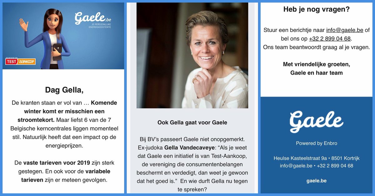 GellaVDCaveye's tweet photo. Stijgende energieprijzen!? Daar heb ik geen last van, want ik ben (gratis) geregistreerd bij @Gaele_be https://t.co/Dj5IEkob3b zoekt voor jou naar het interessantste energiecontract en doet je besparen op jouw gas en elektriciteit!! @StijnRigolle @demeyereluc https://t.co/U6qUKi8PuG
