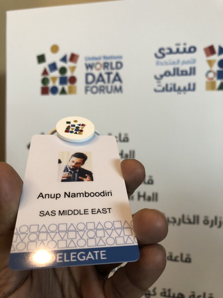 anupsdesk's tweet photo. Fascinating sessions on how data science is powering societial change ; Attending the @UNDataForum 2018 and proud of the work @SASsoftware @SASMiddleEast is doing to make this world a better place #MachineLearning #MyDubai #ArtificialInteligence #UNDataForum https://t.co/FekUA9c8hJ