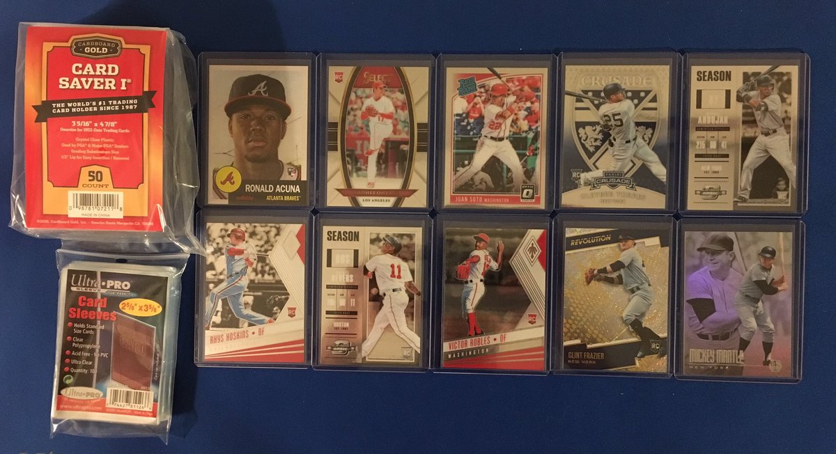 uncc49er2012's tweet photo. GIVEAWAY!!! Haven’t had a good giveaway in a while! I’ll keep it simple, follow and retweet. Next Sunday night at 9, we will pick a winner. Winner gets all cards, penny sleeves and the pack of Card Saver I!!! #giveaway #besthobbyever https://t.co/qanefxjblD