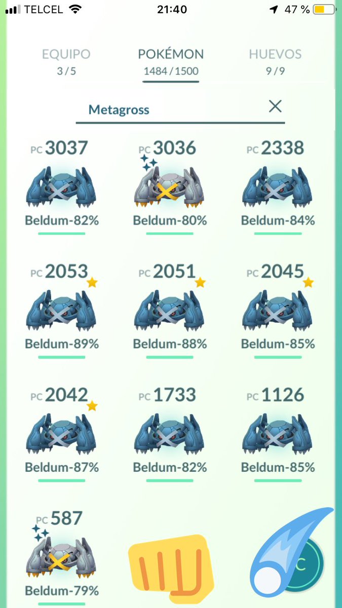 Ikker_PkmnMstr's tweet photo. Mi equipo de Metagross con Puño Meteoro 👊☄️ | #PokemonGO #CommunityDayBeldum #Metagross #VamosNianticLATAM #SeamosAmigos https://t.co/QeQ1D2KHXQ