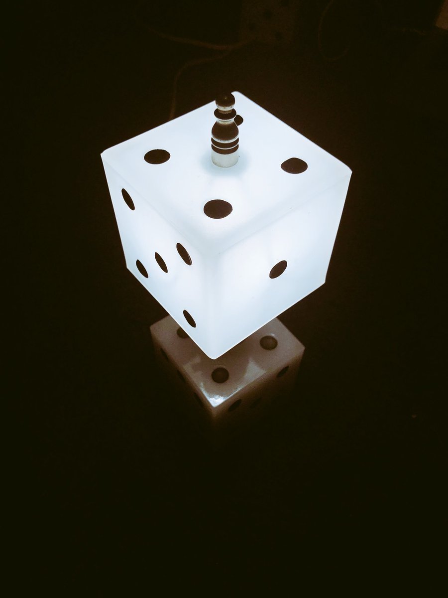 dapper_dice's tweet photo. Can’t believe my luck, literally!?! New level right here, money well spent thanks to @offerup 🙌🏿👽 🎲!
#dapperdice #Dicelamp #decor #branding #itslit https://t.co/98pJiUW6N5