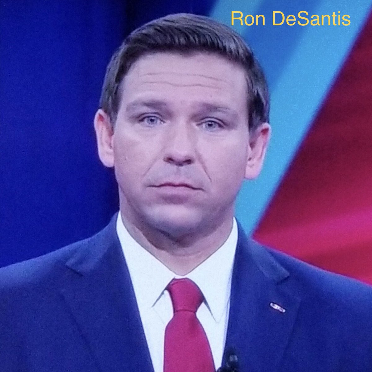 Jamie_Foreman's tweet photo. Idiom: “a deer in (the) headlights”

Someone caught in a state of paralyzing surprise, fear, or bewilderment. Likened to the tendency of deer to freeze in place in front of an oncoming vehicle. 

See also:
 
#FLGovDebate #BringItHome #FlipItBlue https://t.co/ErzGCVQclA