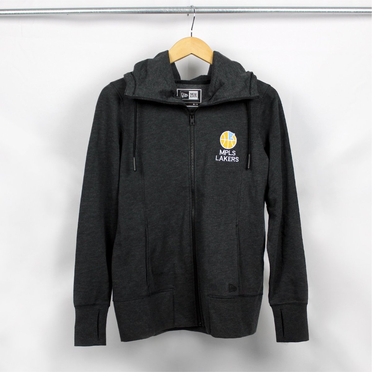 mplslakersbball's tweet photo. Hot New Item: Women's Fullzip New Era Sweatshirt. Tri-blend fleece. Order: https://t.co/TBGwErUPKb #MplsLakers #StManesSportingGoods #NewEra https://t.co/V9pRyHiMwW