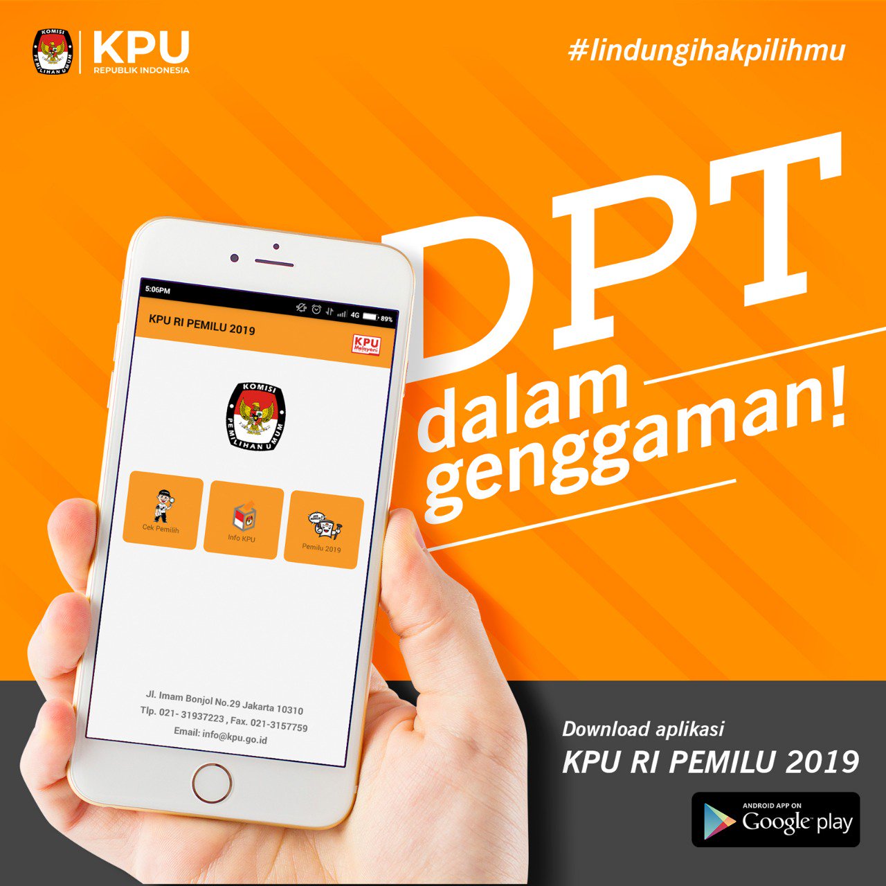 Kpu Ri در توییتر Dpt Sudah Dalam Genggaman Ayoo Cek Data Diri Anda Sbg Pemilih Krn Kini Dpt Sdh Dlm Genggaman Selain Klik Https T Co Dcm3u0fub8 Anda Jg Bs Download Aplikasi Mobile Di