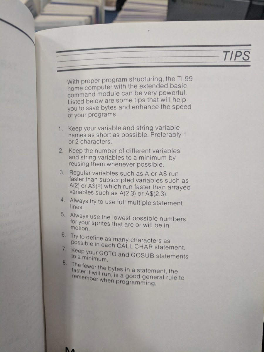 going to start using these programming tips from 1983 at work and see how long it takes for all my coworkers to hate me